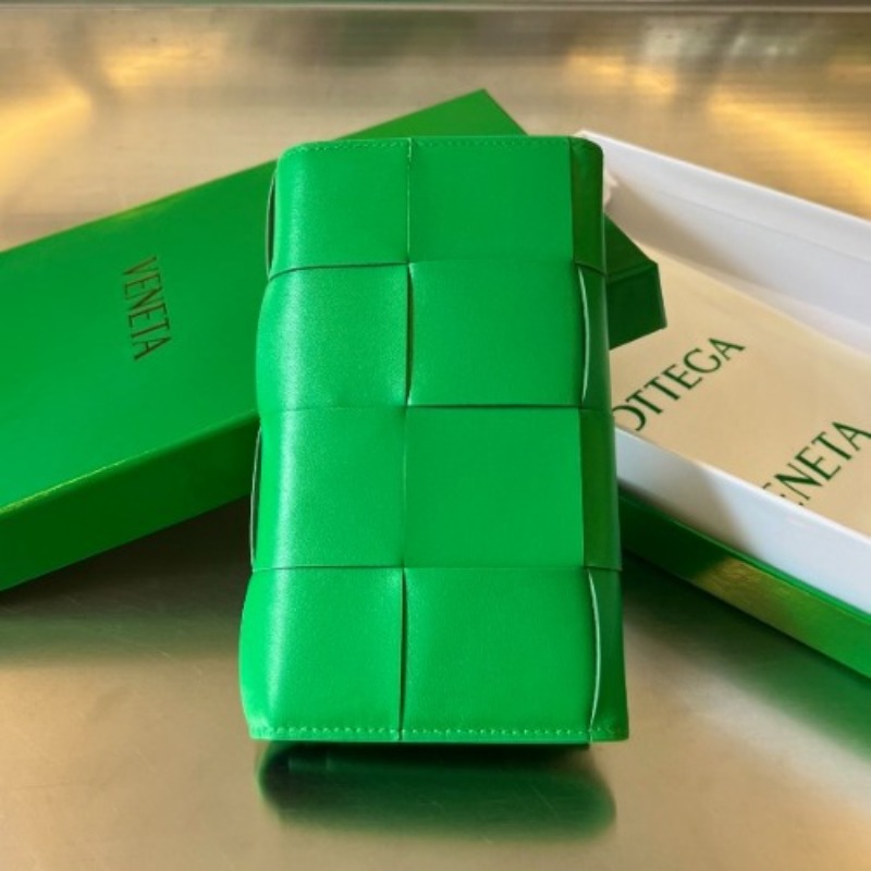 인트레치아토 위빙 레더 장지갑 그린