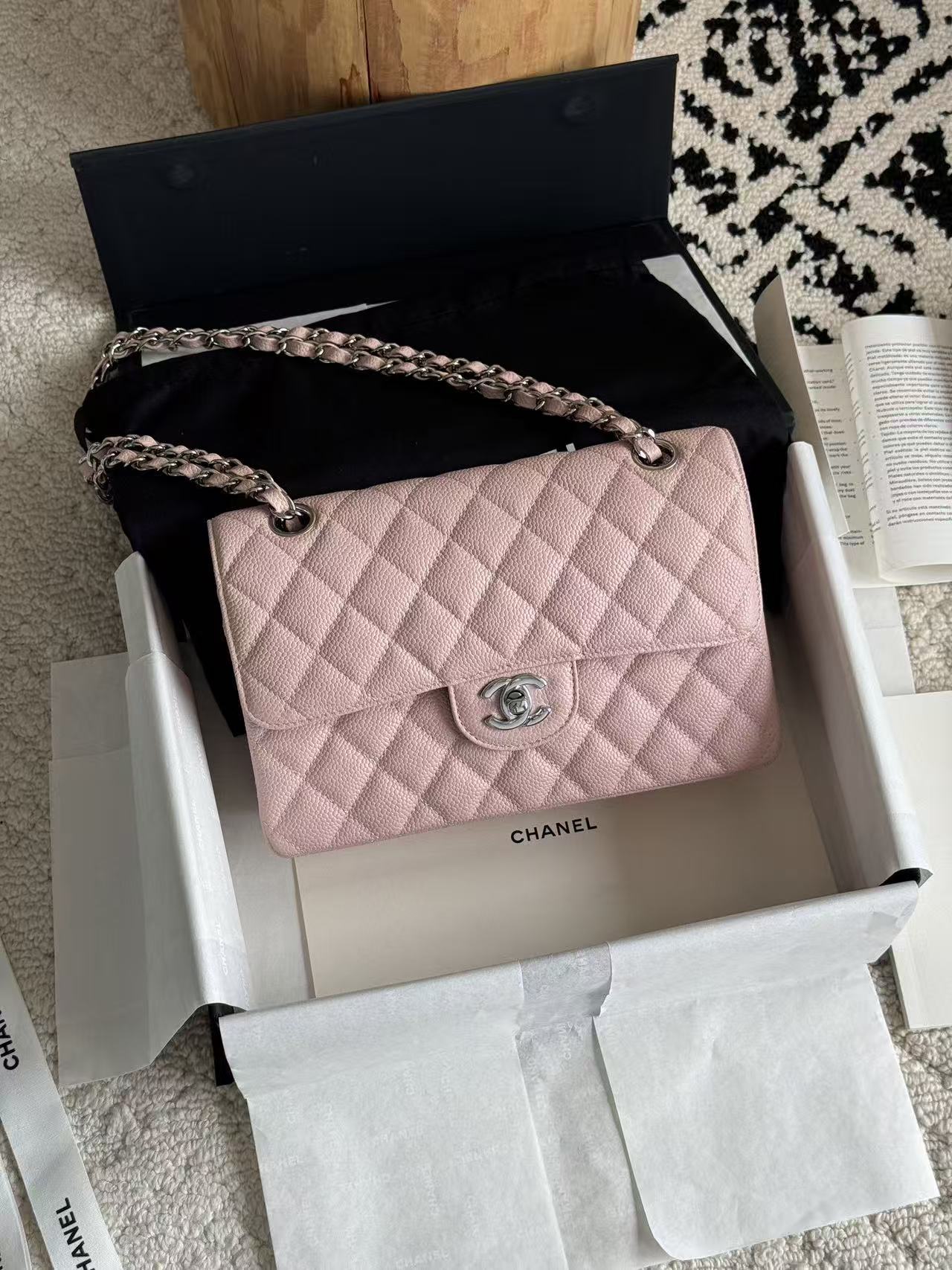 클래식 스몰 핑크 은장