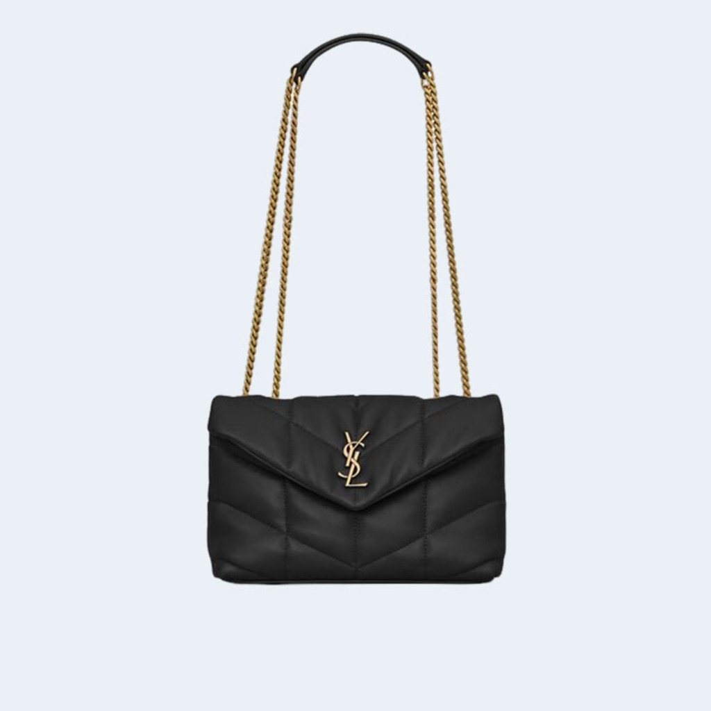 퀄티드 PUFFER 토이 백 블랙 골드