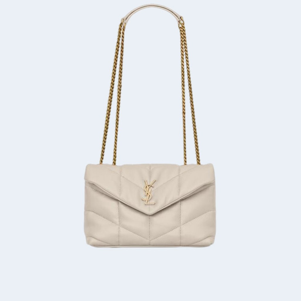 퀄티드 PUFFER 토이 백 화이트