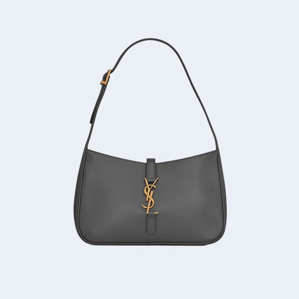 LE 5 A 7 카바스 레더 호보백 그레이 골드