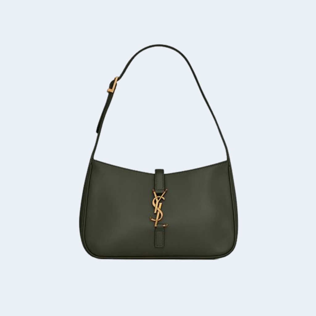 LE 5 A 7 카바스 레더 호보백 다크 그린