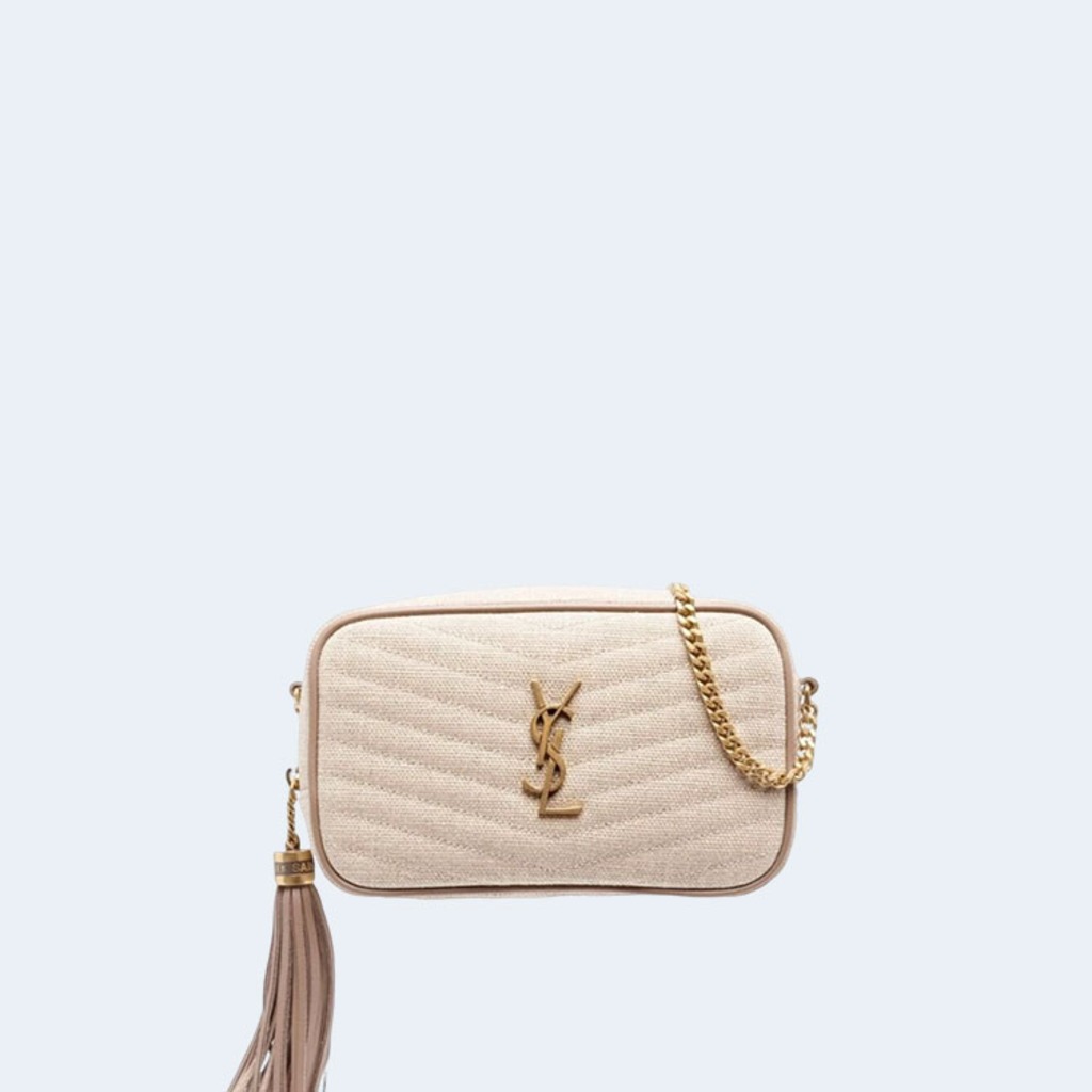 루 미니 퀄팅 크로스백 베이지