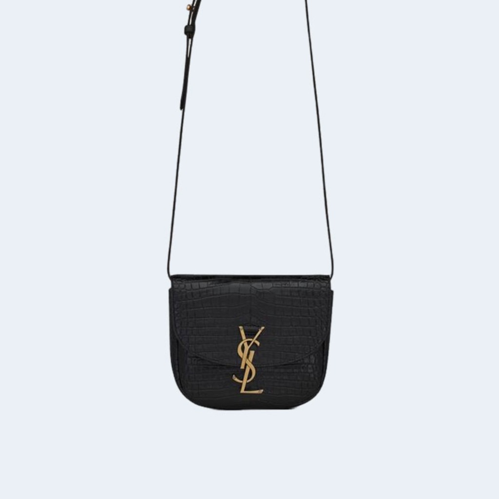 크로커다일 카이아 스몰 샤첼백 블랙 골드