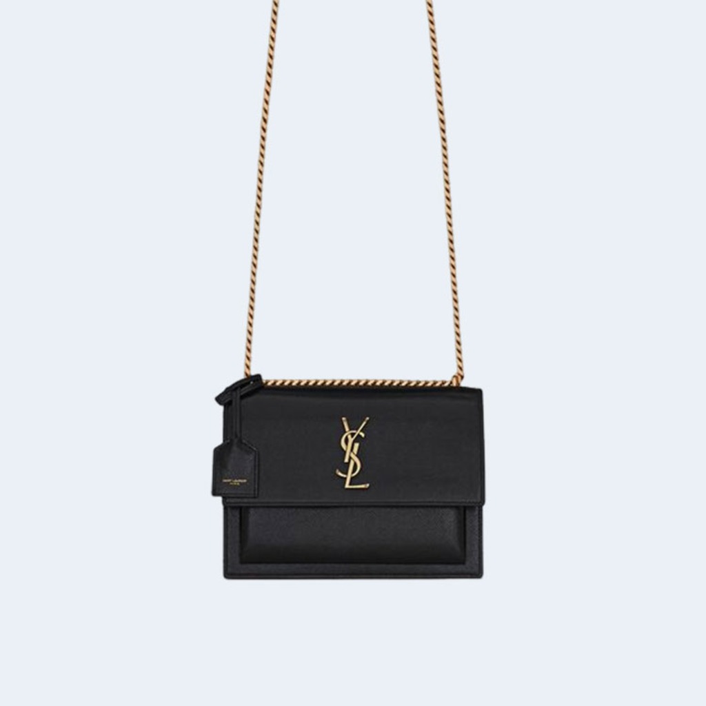 브러쉬드 SUNSET 스몰백 블랙 골드