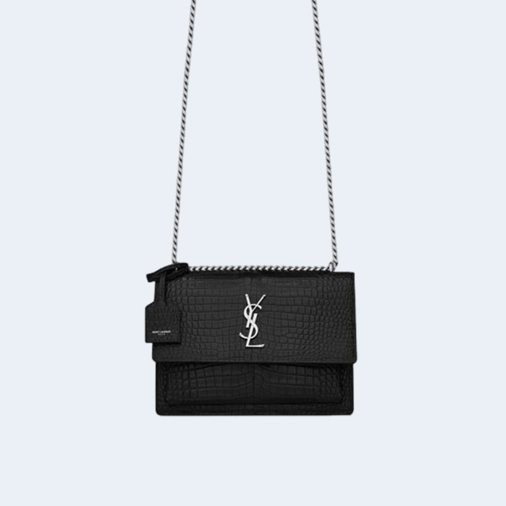 크로커다일 SUNSET 스몰백 블랙 실버