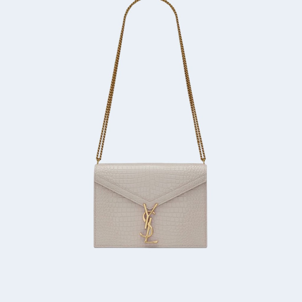 크로커다일 카산드라 클래스프 백 화이트