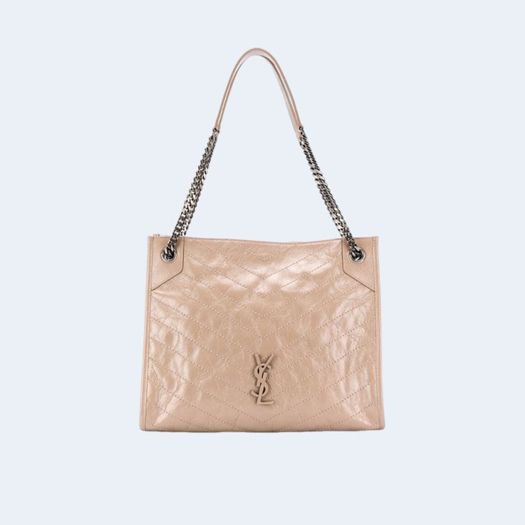 빈티지 니키 쇼퍼백 베이지