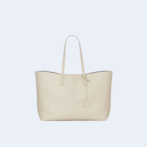 레더 쇼핑백 화이트