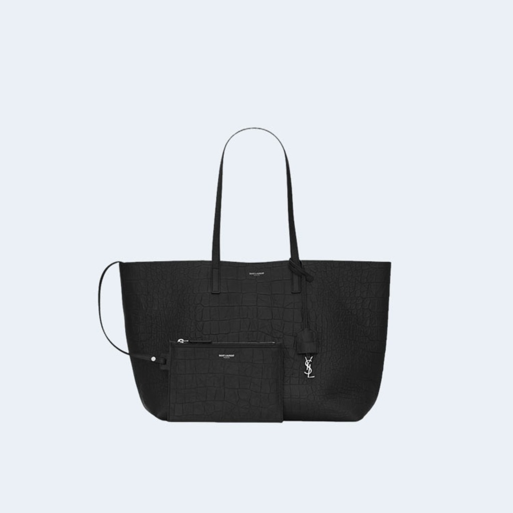 크로커다일 쇼핑백 블랙