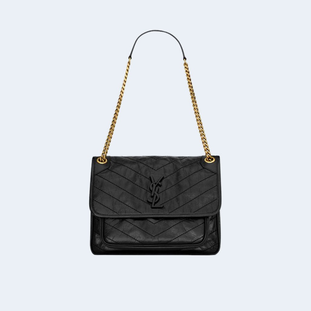 빈티지 니키 미디움백 블랙