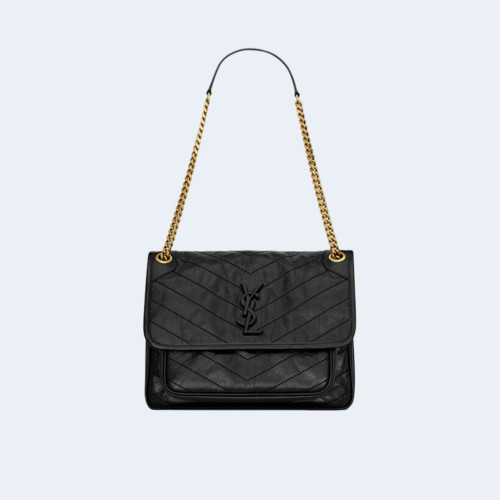 빈티지 니키 미디움백 블랙