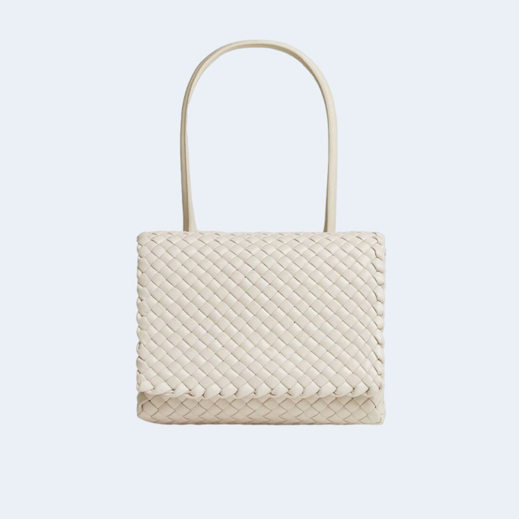 초크 패티 탑 핸들백 베이지