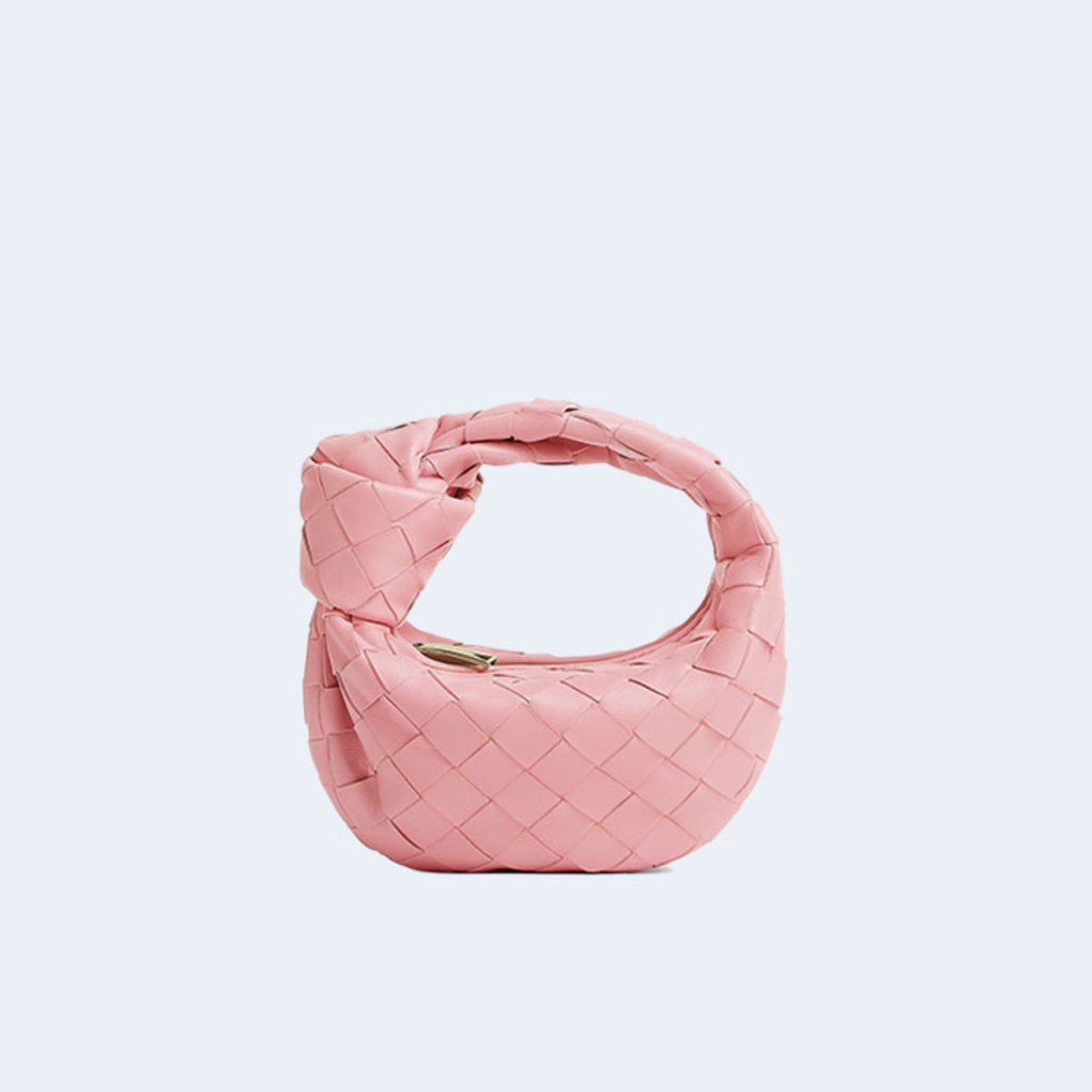 미니 레더 조디백 리본 핑크