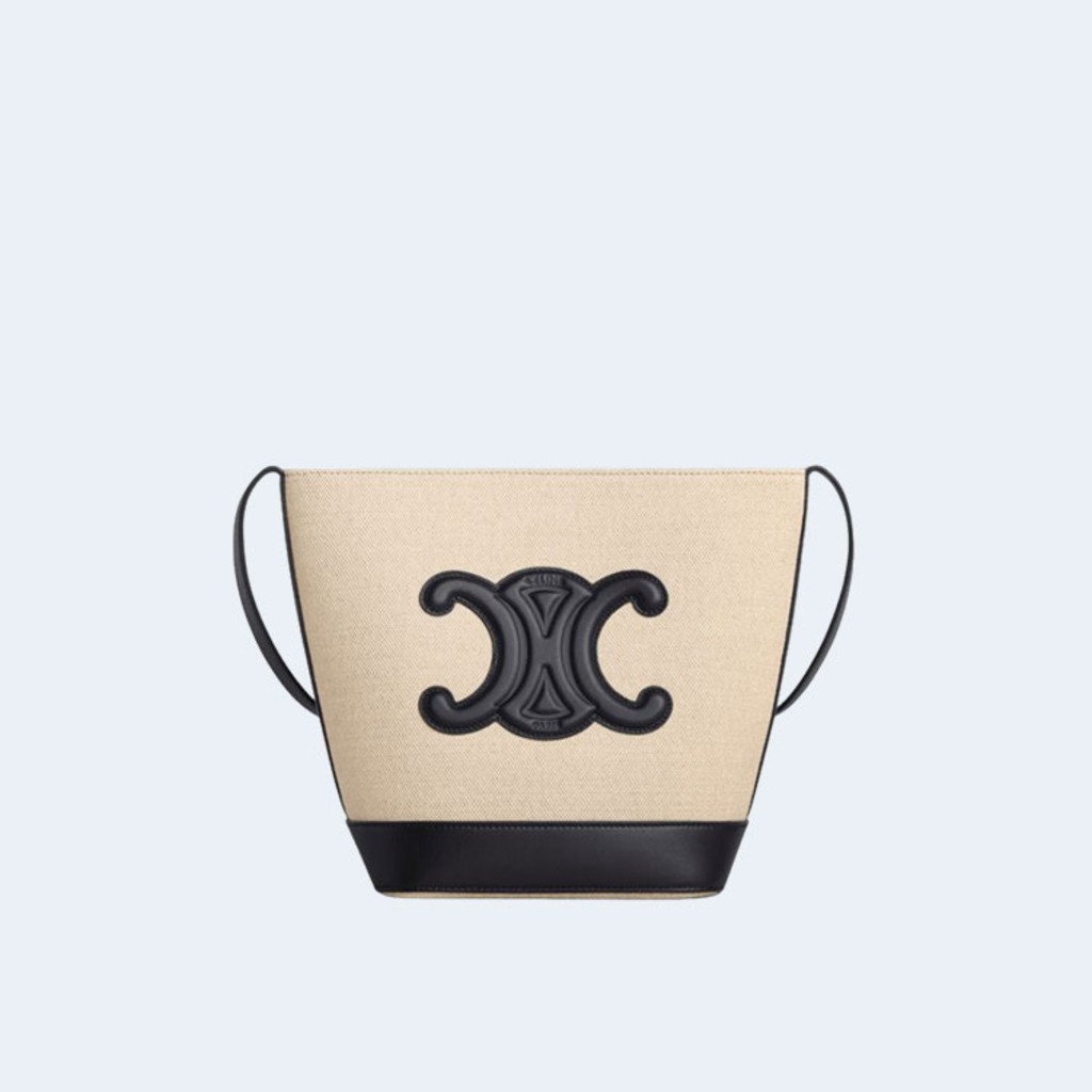 투톤 트리옹페 퀴르 버킷백 블랙