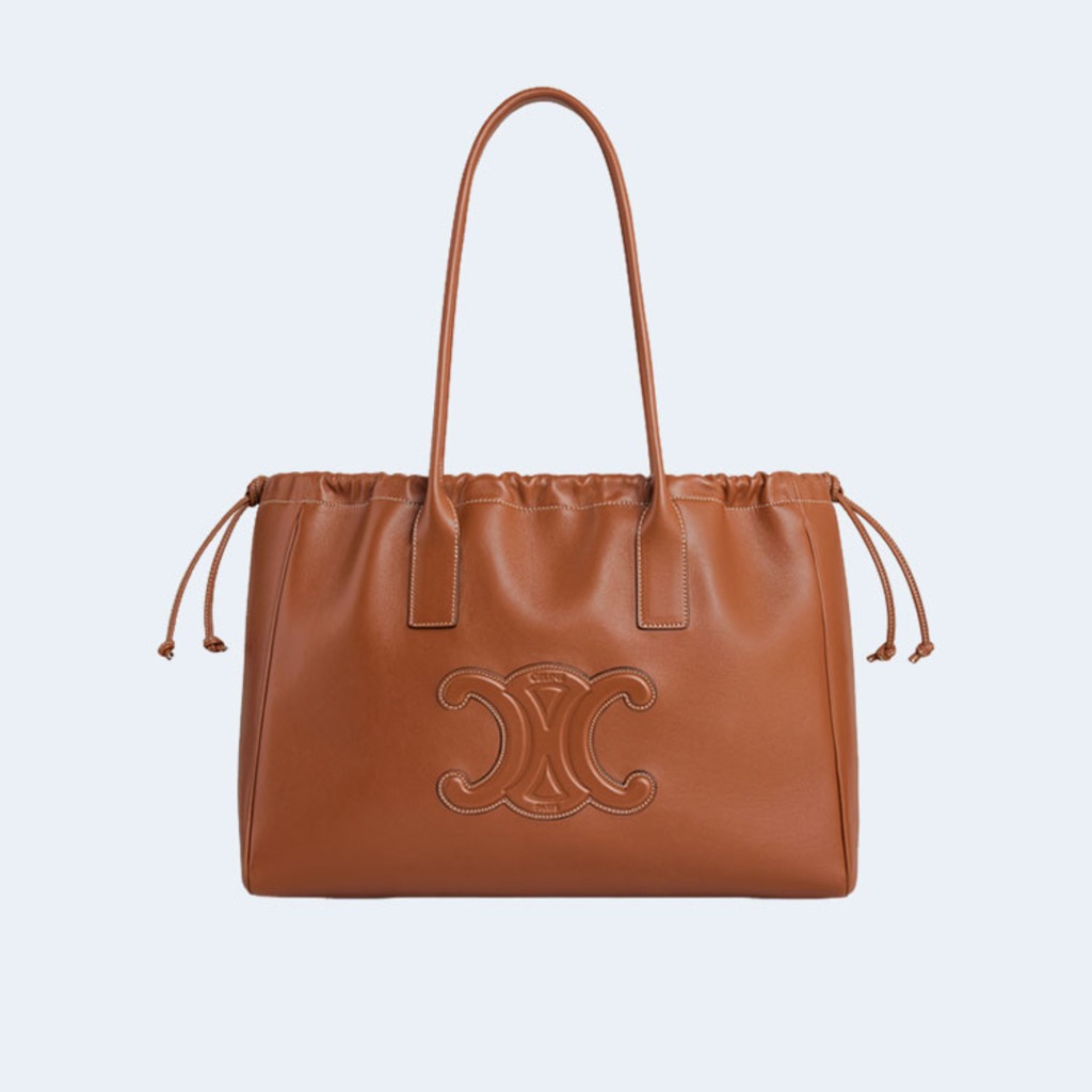 드로우스트링 카바스 백 브라운