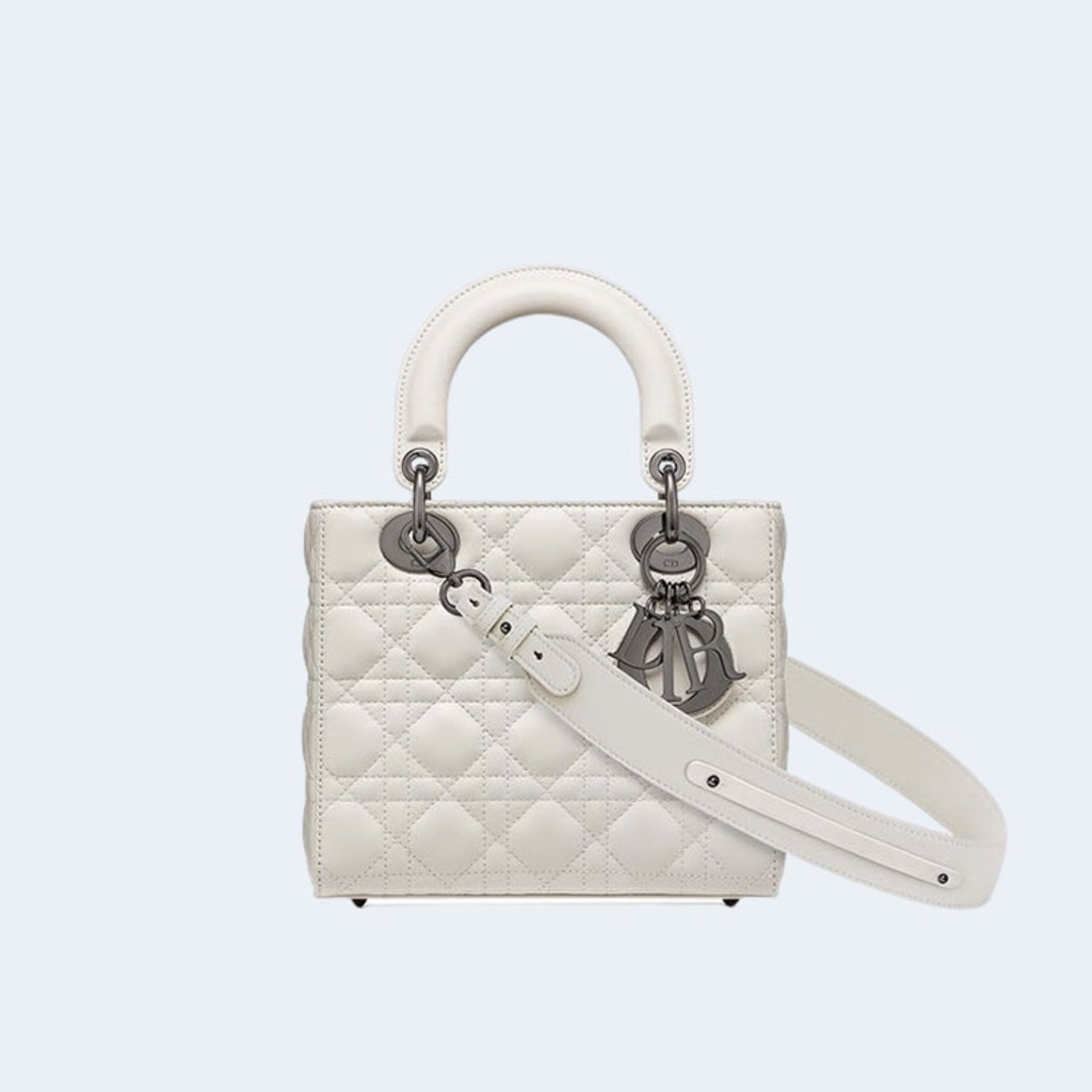 레이디 MY ABCDIOR 스몰 백 화이트(은장)