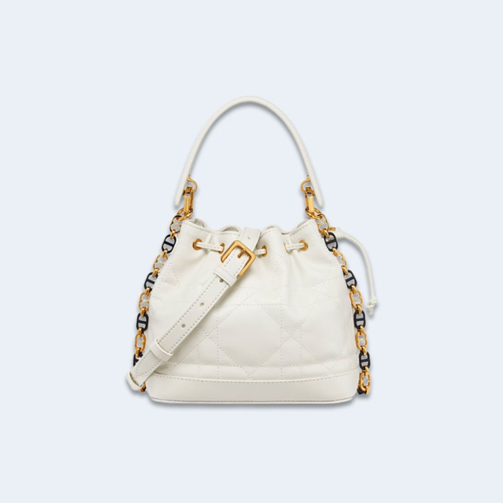 Jolie 스몰 버킷백 라떼 매크로까나쥬