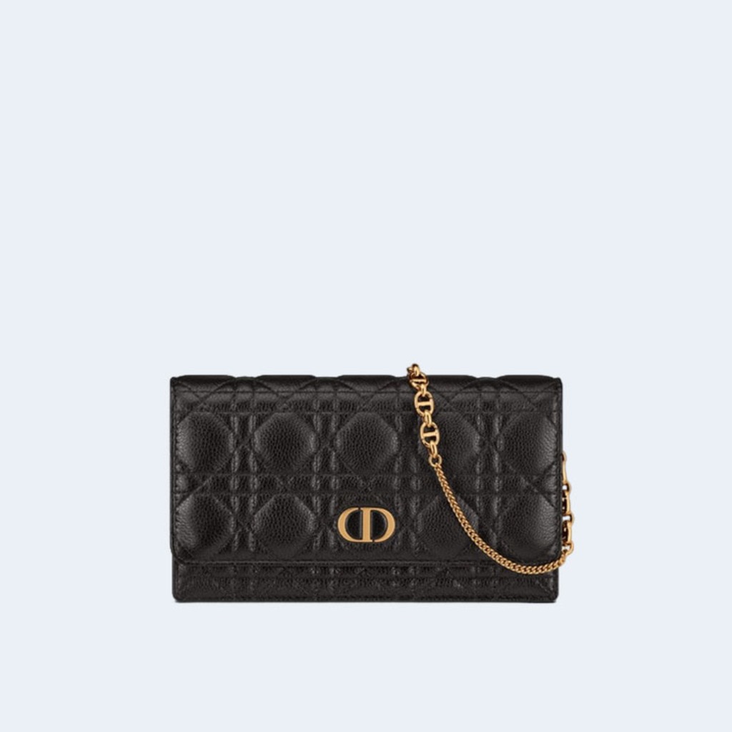 카로 체인 벨트 파우치 블랙