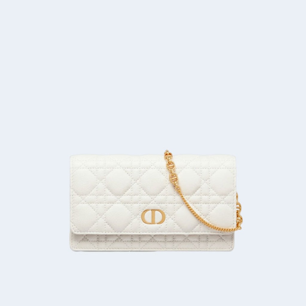 카로 체인 벨트 파우치 화이트