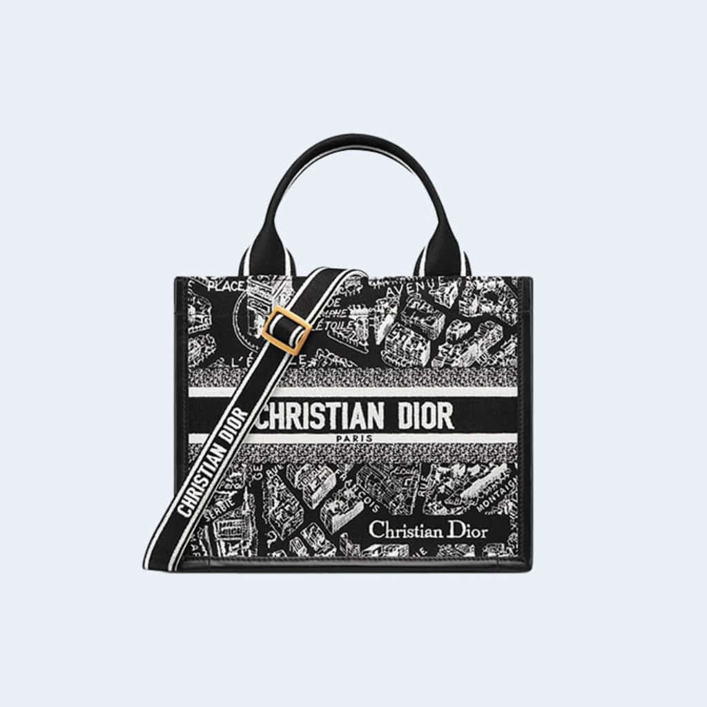 Paris 북 토트 스몰 백 블랙 & 화이트