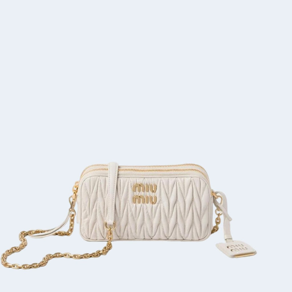 마테라쎄 나파 가죽 미니백 화이트