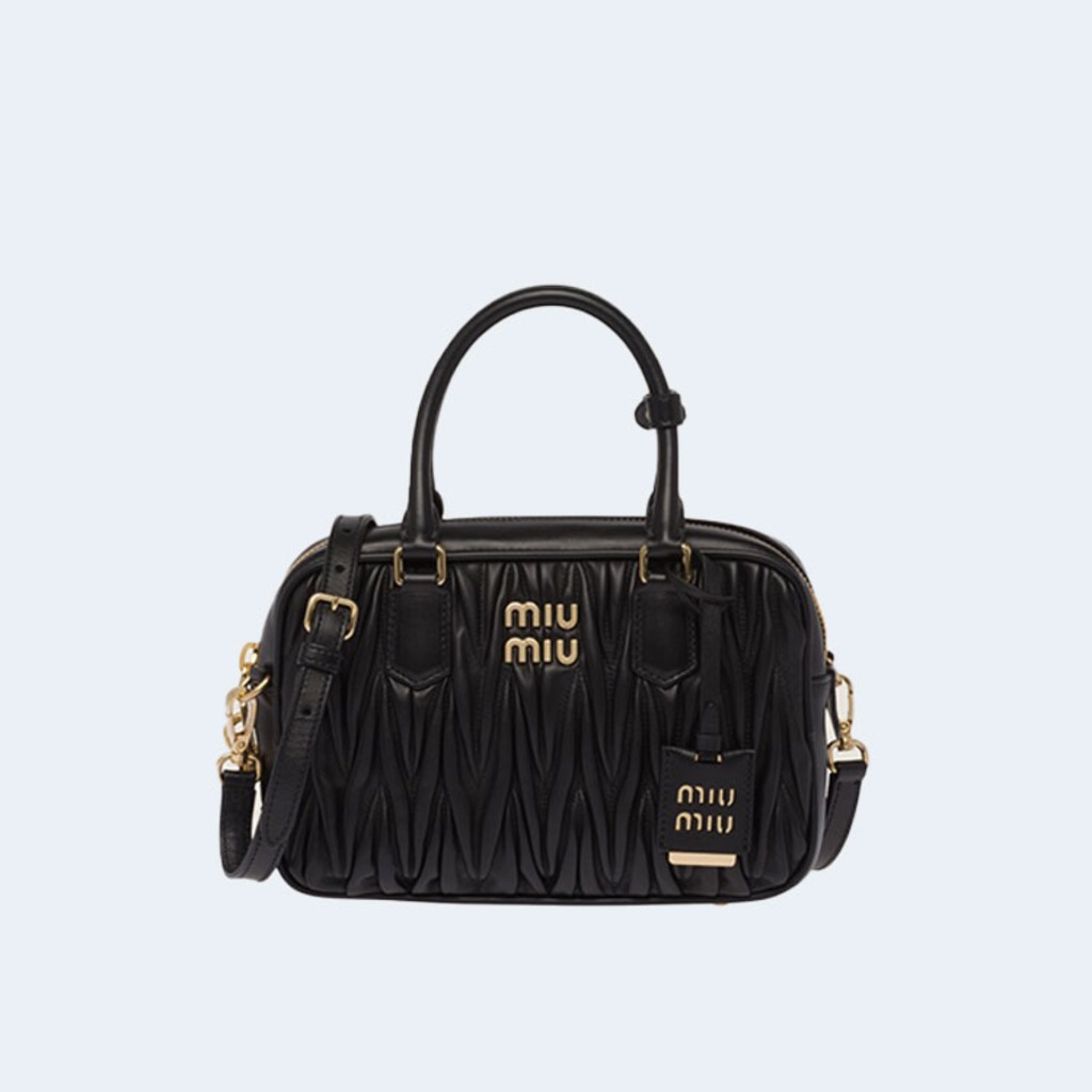 미디움 아르카디 마테라쎄 나파 가죽백 블랙