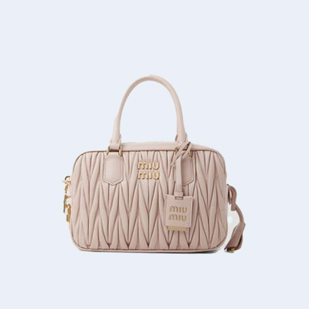 미디움 아르카디 마테라쎄 나파 가죽백 핑크