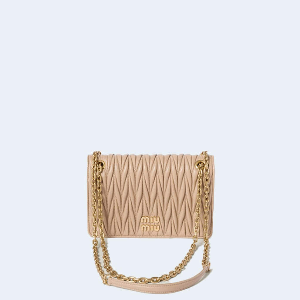 마테라쎄 나파 가죽 미니백 베이지