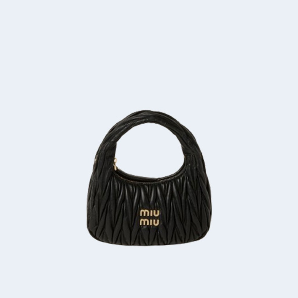 스몰 완더 마테라쎄 나파 가죽 호보백 블랙