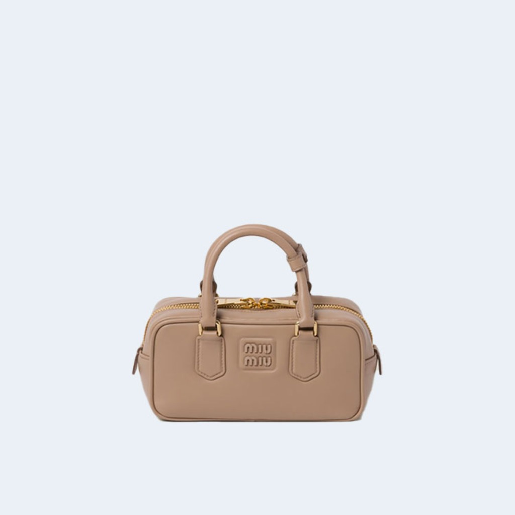 아르카디 가죽 레귤러 백 베이지