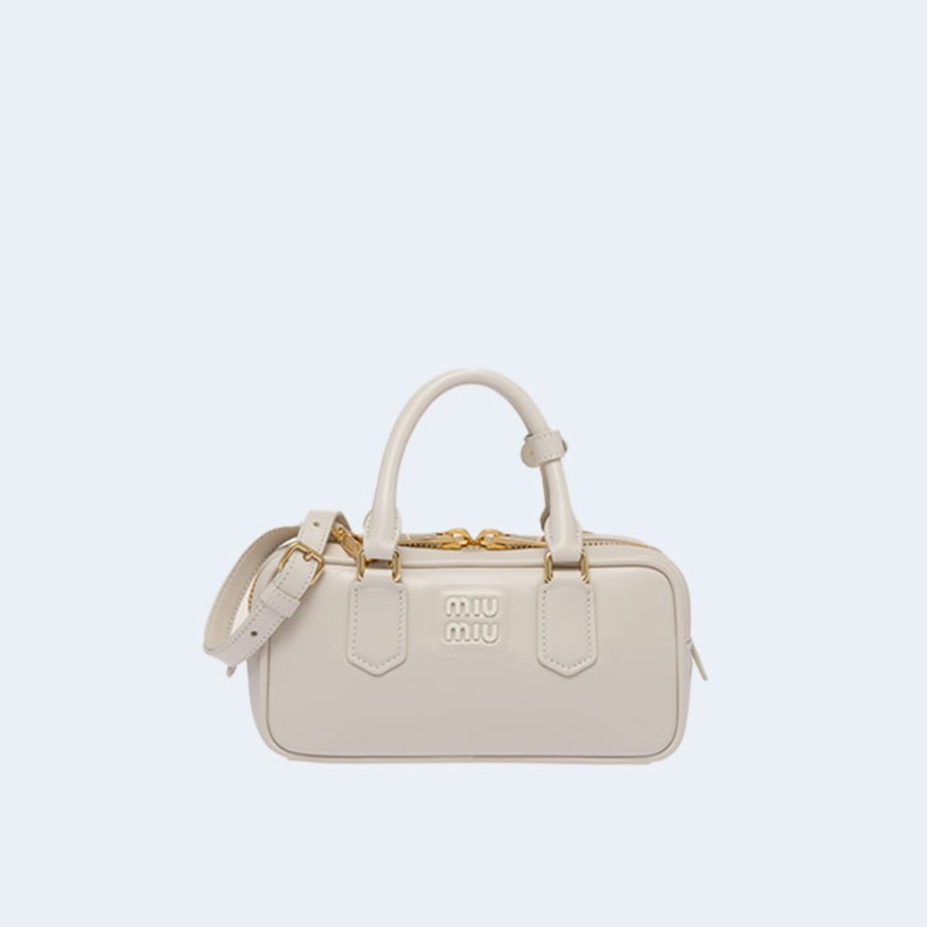 아르카디 가죽 레귤러 백 화이트