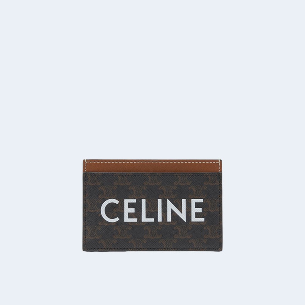 프린트 트리옹프 캔버스 카드 지갑 탠