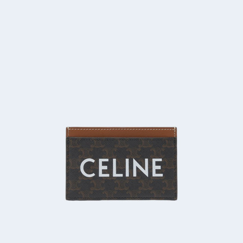 프린트 트리옹프 캔버스 카드 지갑 탠