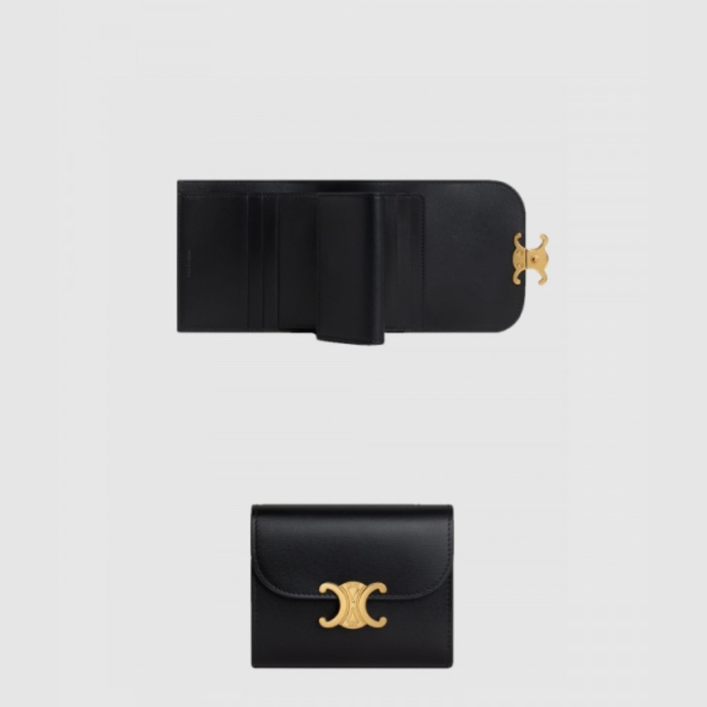 트리옹프 스몰 플랩 반지갑 블랙