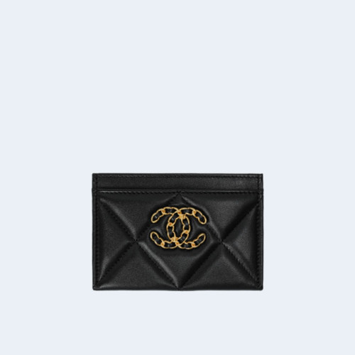 19 카드홀더 램스킨&골드 메탈 블랙