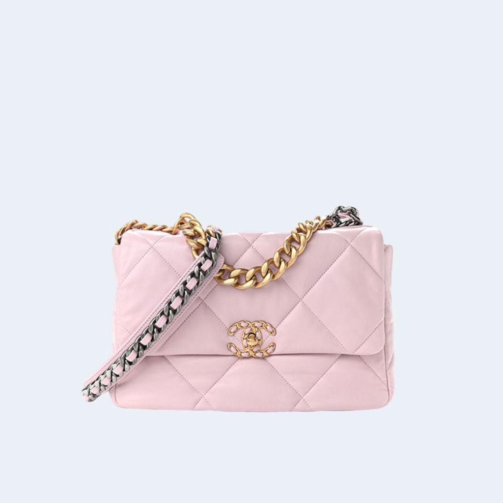 19백 미디움 램스킨 페일 핑크 골드