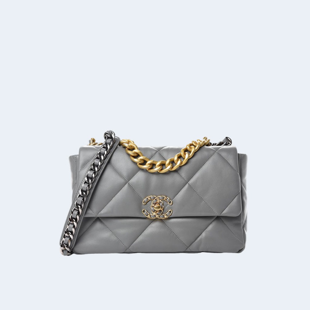 19백 라지 램스킨 라이트 그레이