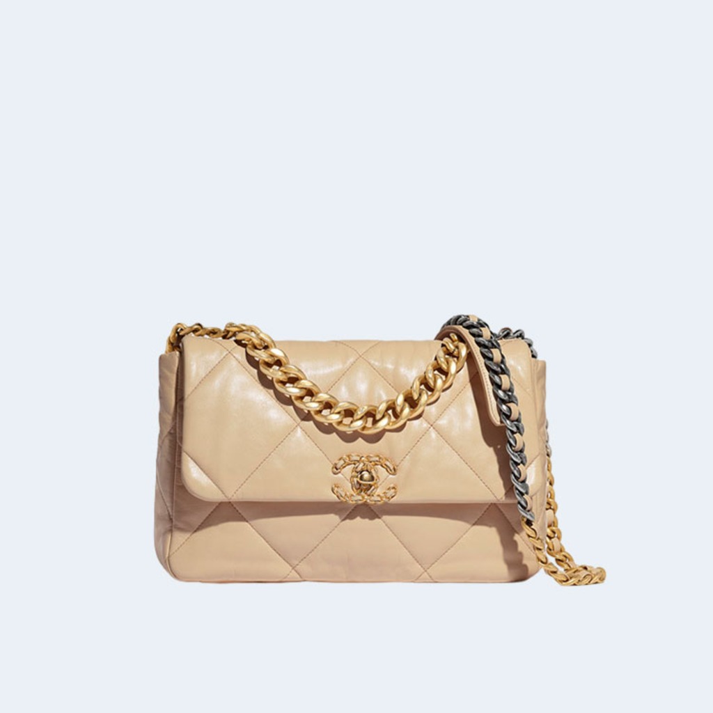 19백 라지 램스킨 베이지