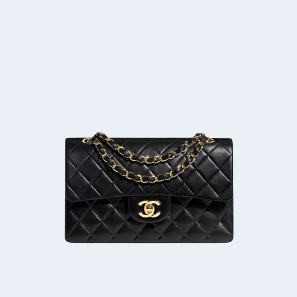 클래식 스몰 램스킨 블랙 골드