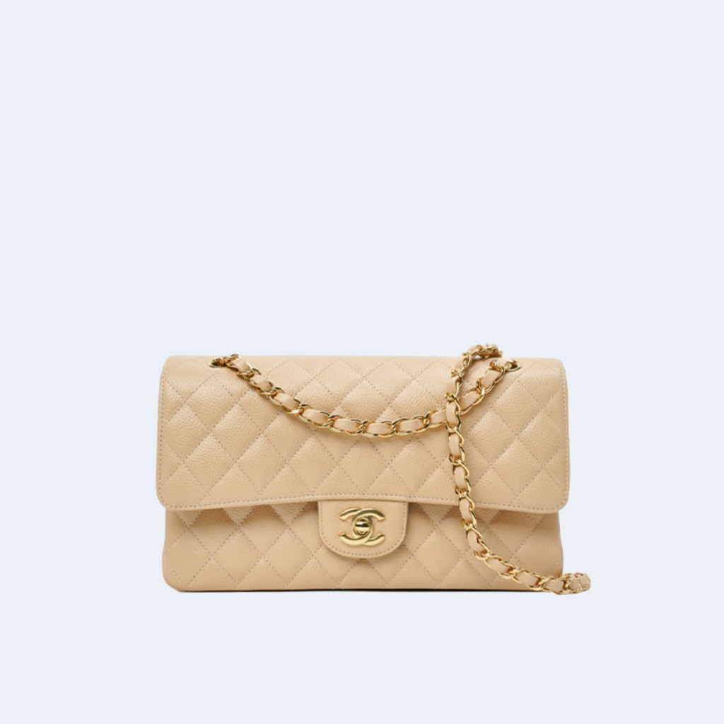 클래식 미디움 캐비어 베이지 골드