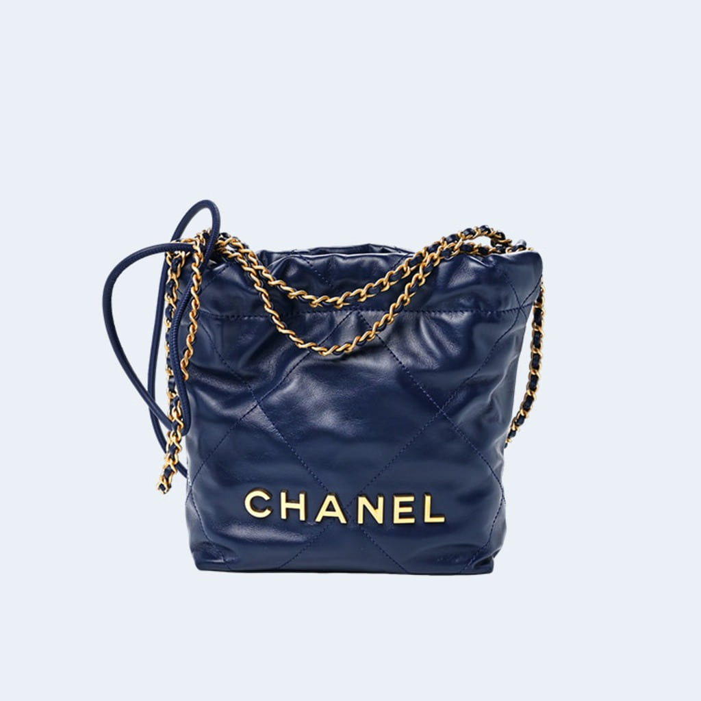 22백 미니 샤이니 카프스킨 네이비 블루