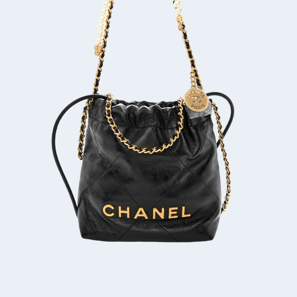 22백 미니 카프스킨 블랙 골드