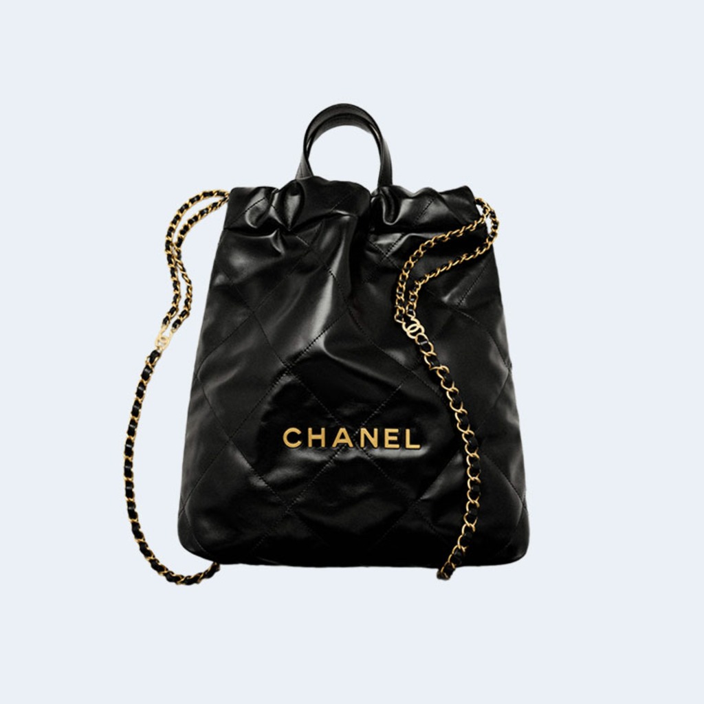 22백 스몰 샤이니 카프스킨 골드 블랙