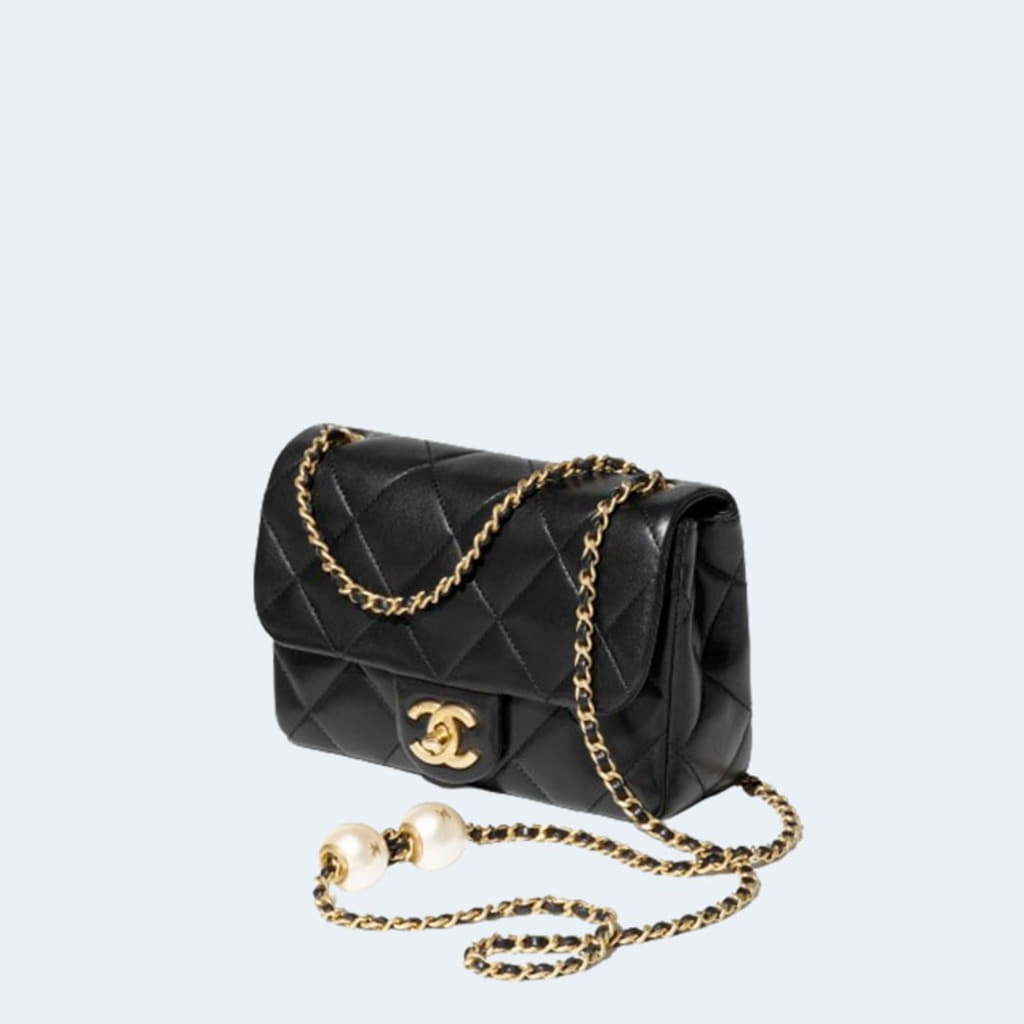 스몰 플랩백 더블 진주볼