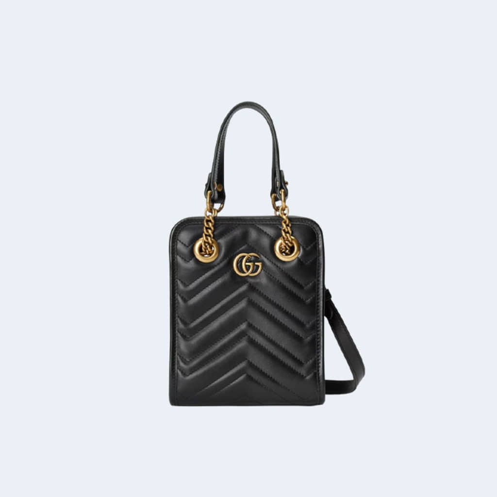 GG 마몽 마틀라세 미니백 블랙