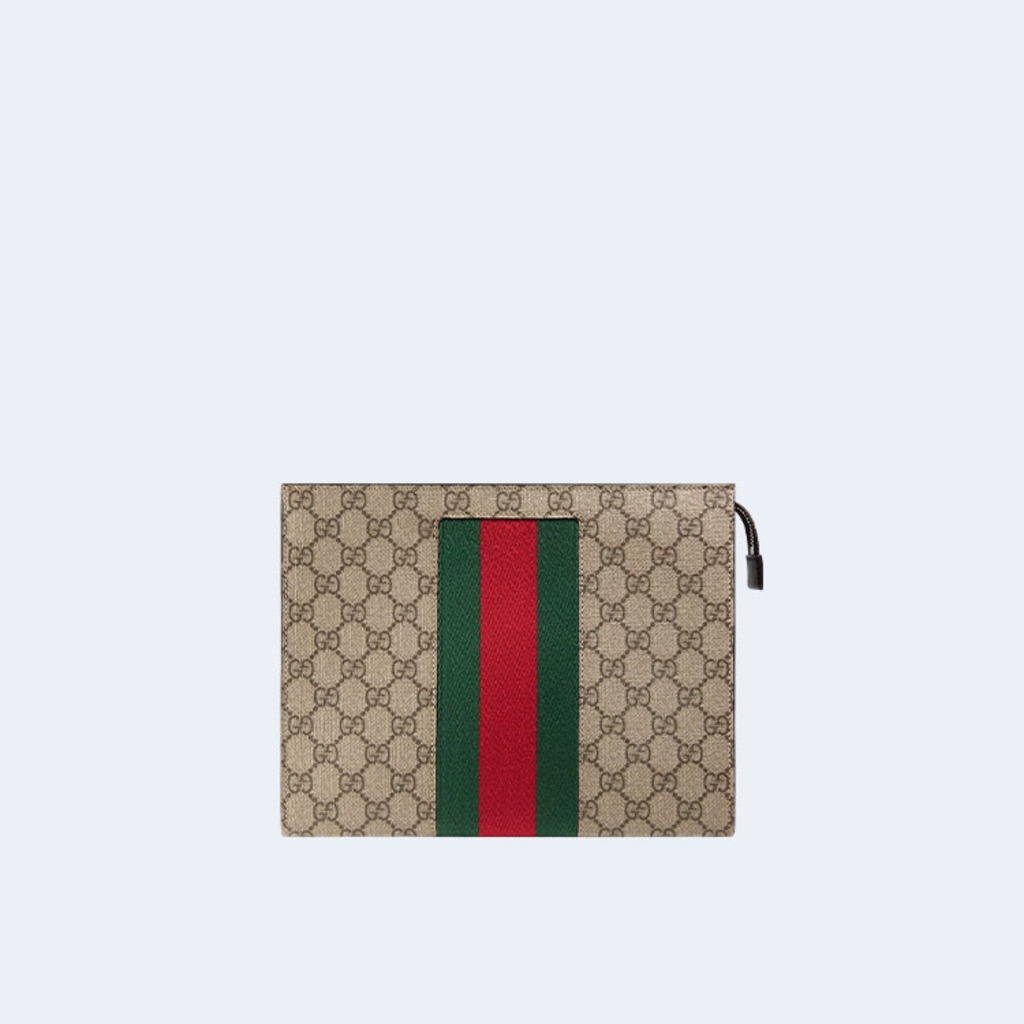 GG 삼선 웹 슈프림 클러치백