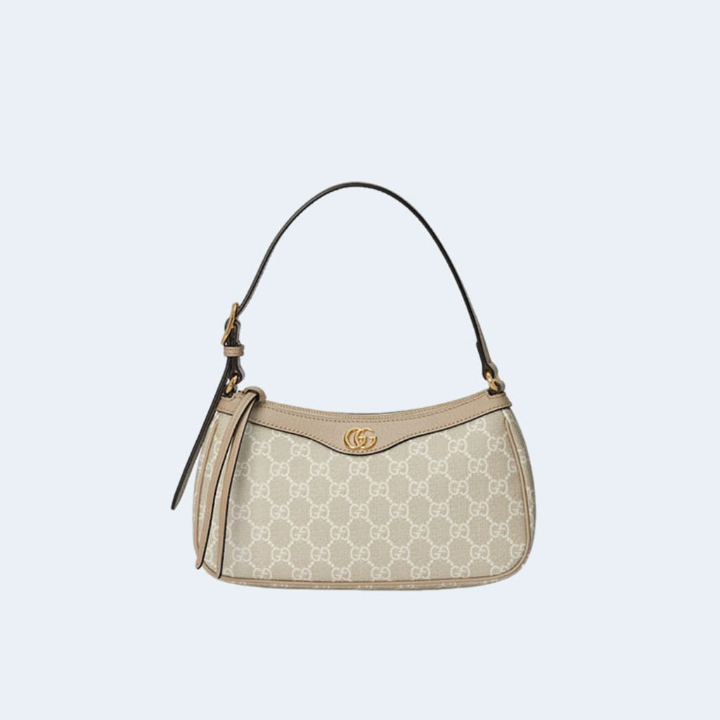 오피디아 스몰 핸들백 베이지 화이트