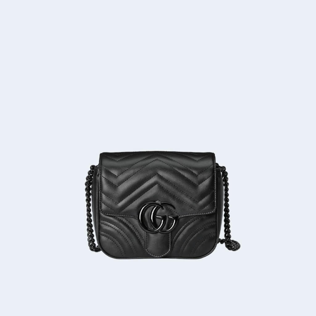 GG 마몽 마틀라세 숄더백 블랙