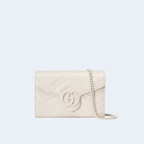 GG 마몽 마틀라세 미니백 화이트레더